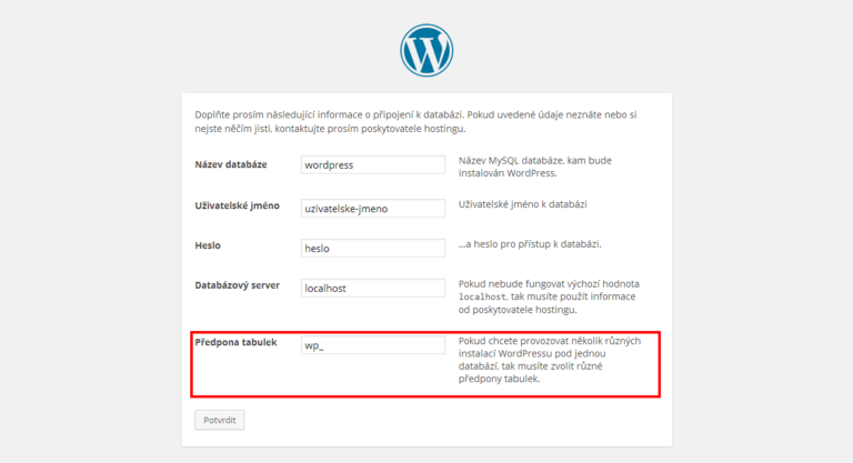 Několik WordPress instalací na jedné databázi