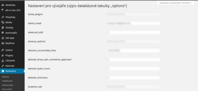 Tip: Skryté nastavení uvnitř administrace WordPressu