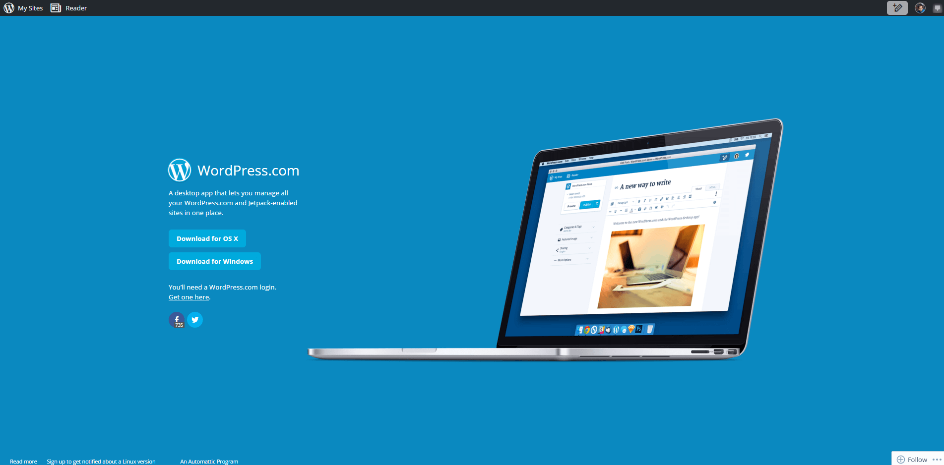 Automattic vypustil desktopovou aplikaci pro WordPress.com