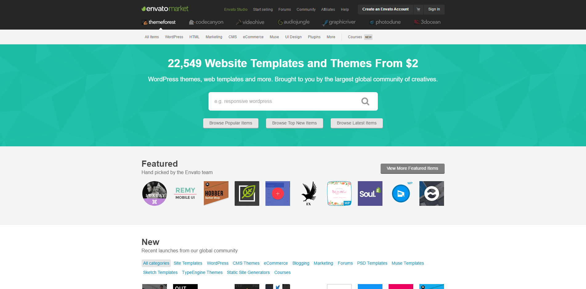 Jak koupit šablonu na digitálním tržišti Themeforest