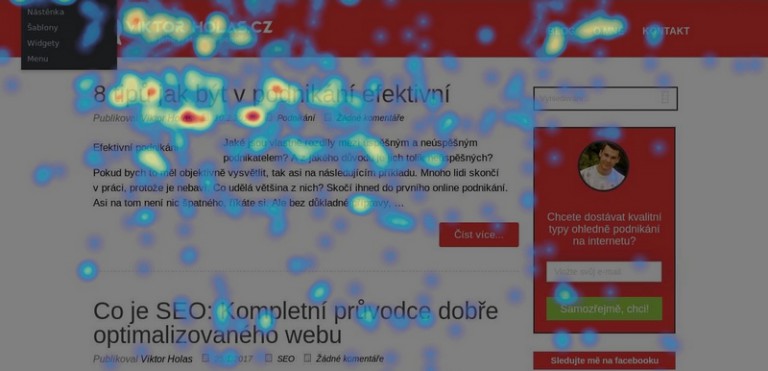 Nejlepší heatmap nástroje a pluginy pro WordPress web