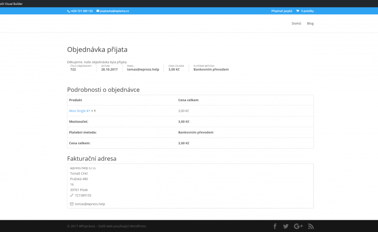 Jak ve WooCommerce vložit konverzní kód na stránku 'Objednávka přijata'