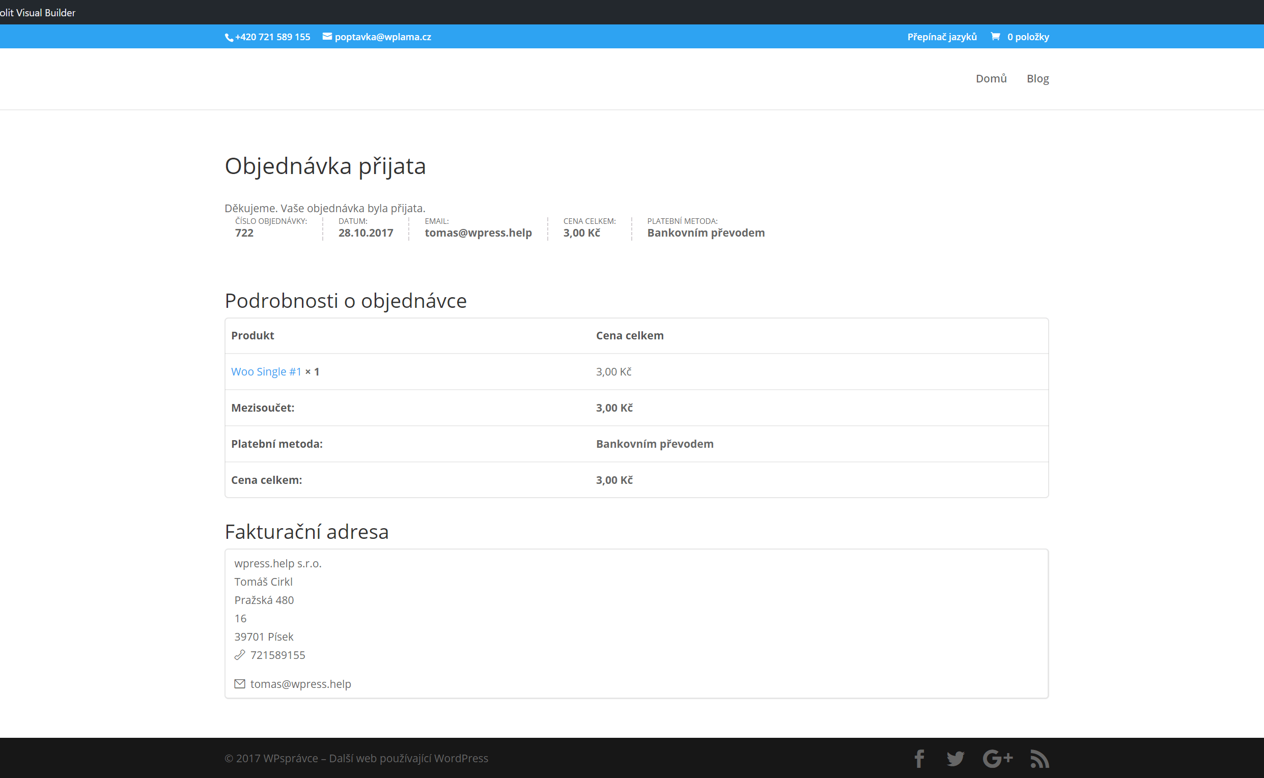 Jak ve WooCommerce vložit konverzní kód na stránku ‚Objednávka přijata‘
