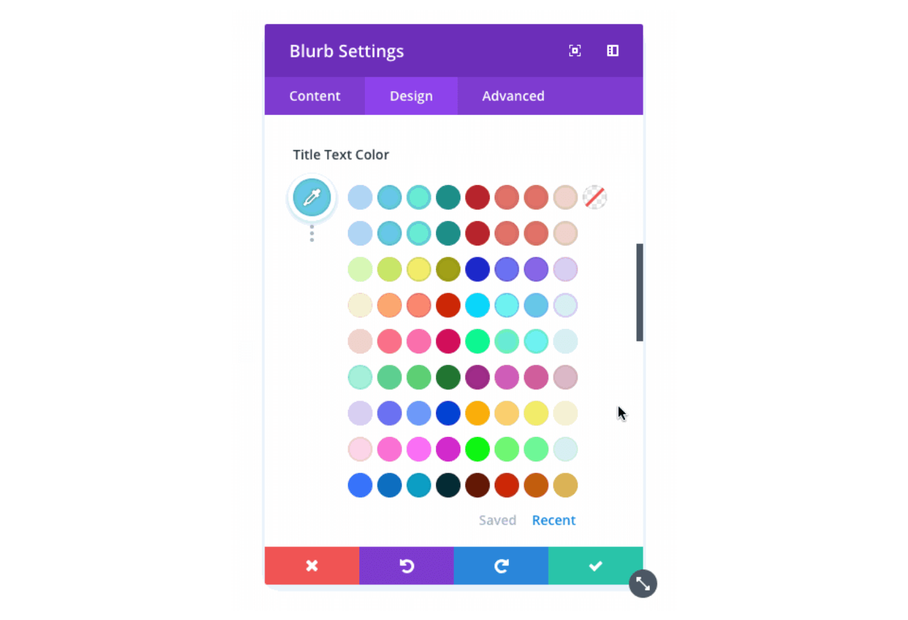 Divi 3.9: Nový správce barev