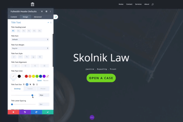 Divi 3.26: Editor globálních výchozích hodnot