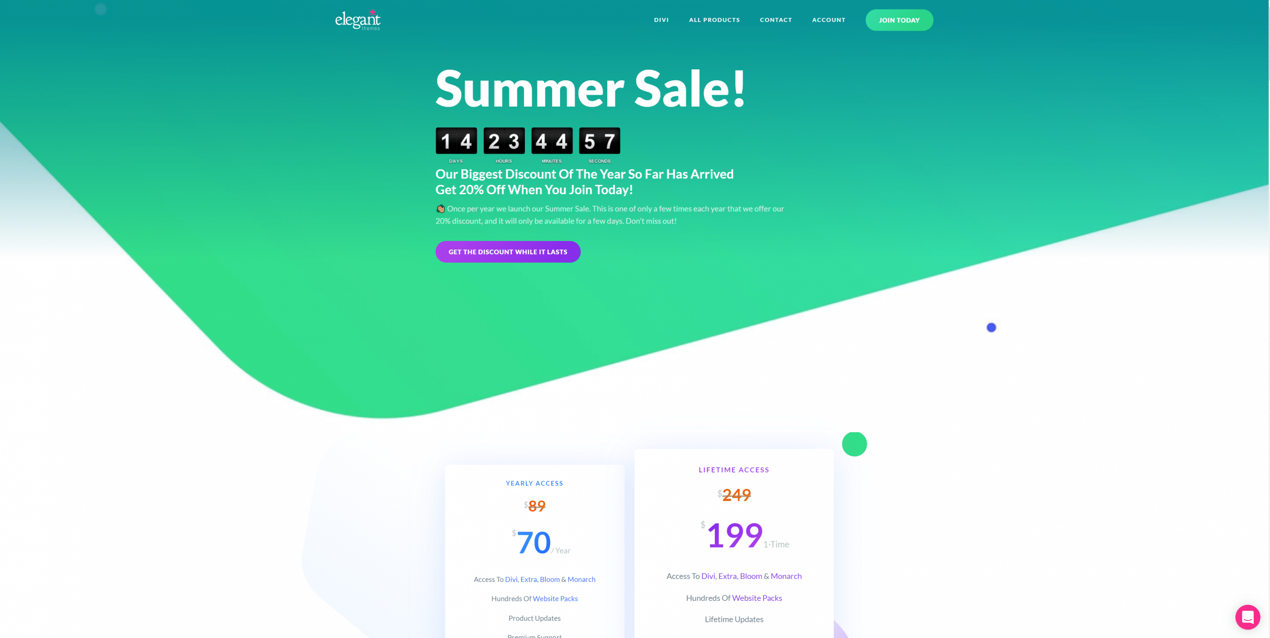 20% sleva na členství Elegant Themes (šablona Divi, Extra a další)