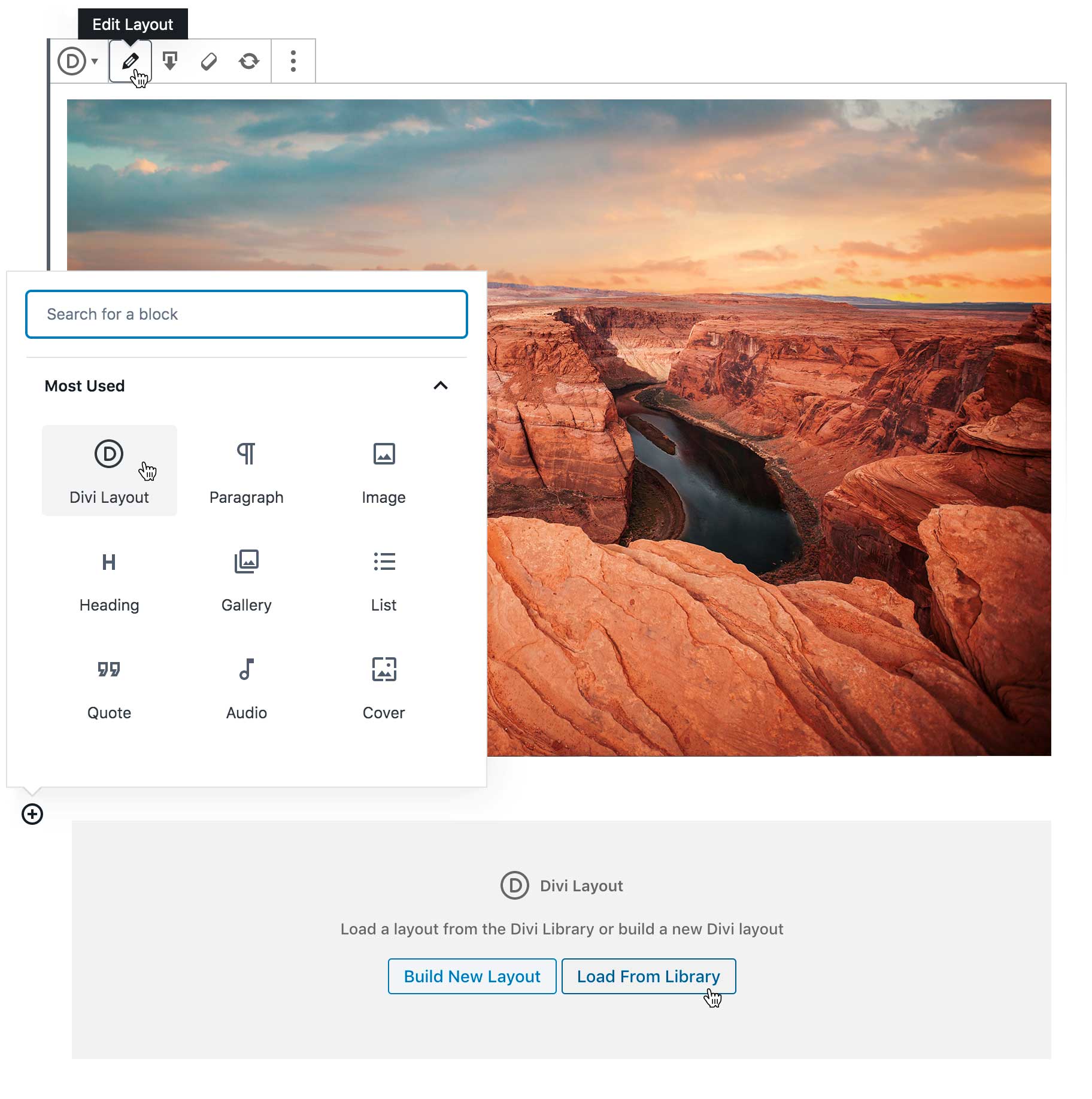 Divi 4.1: Divi Layout blok