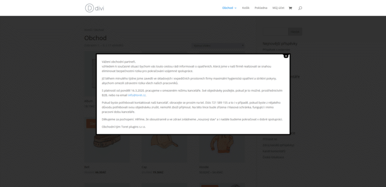 Jak ve WordPress vytvořit informační pop-up okno na webu