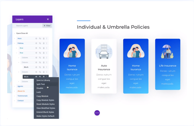 Divi 4.4: Zobrazení vrstev