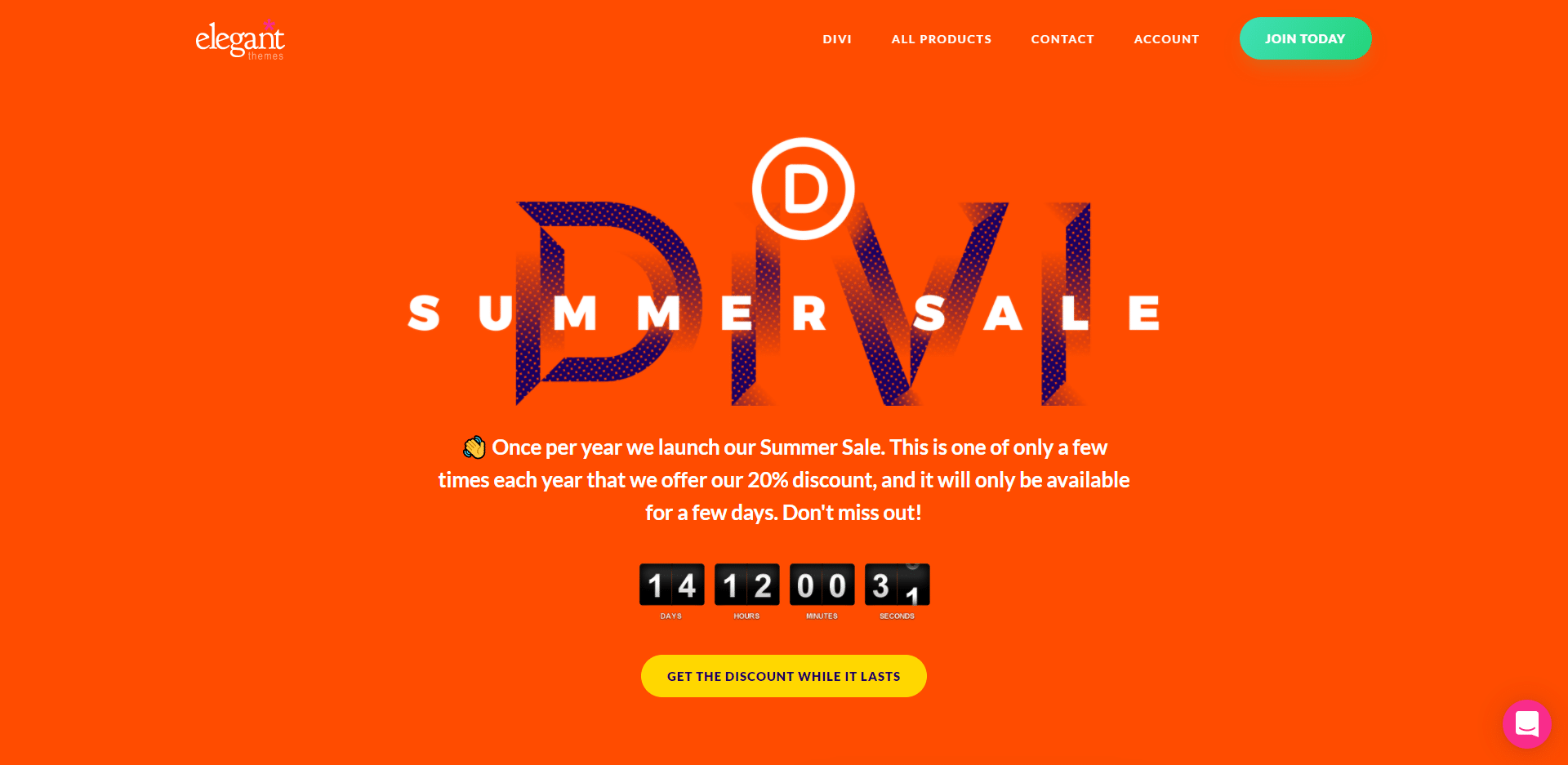 Divi Summer Sale 2020: 20% sleva na Divi a členství u Elegant Themes