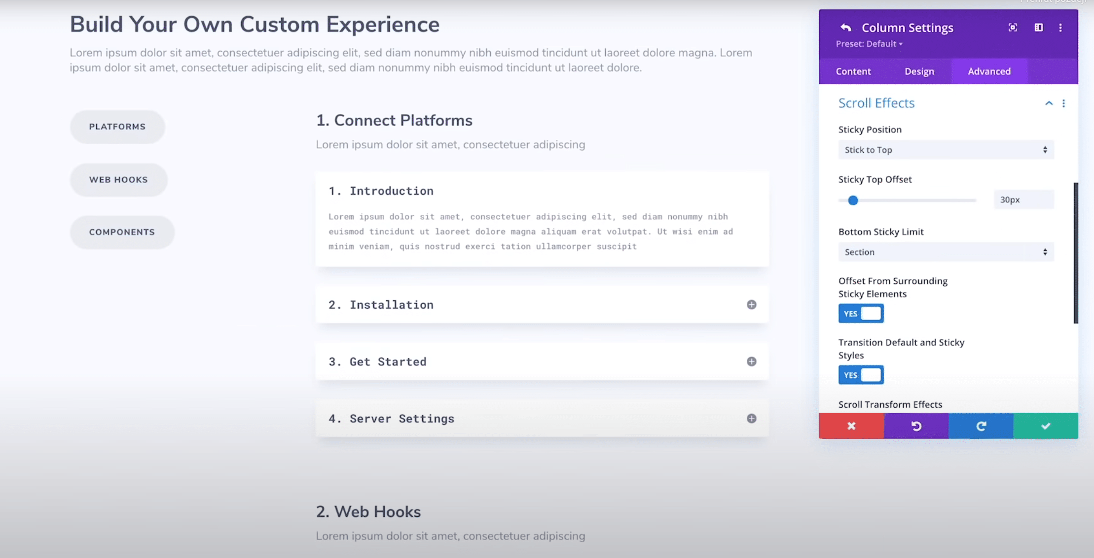 Divi 4.6: Divi Sticky Options