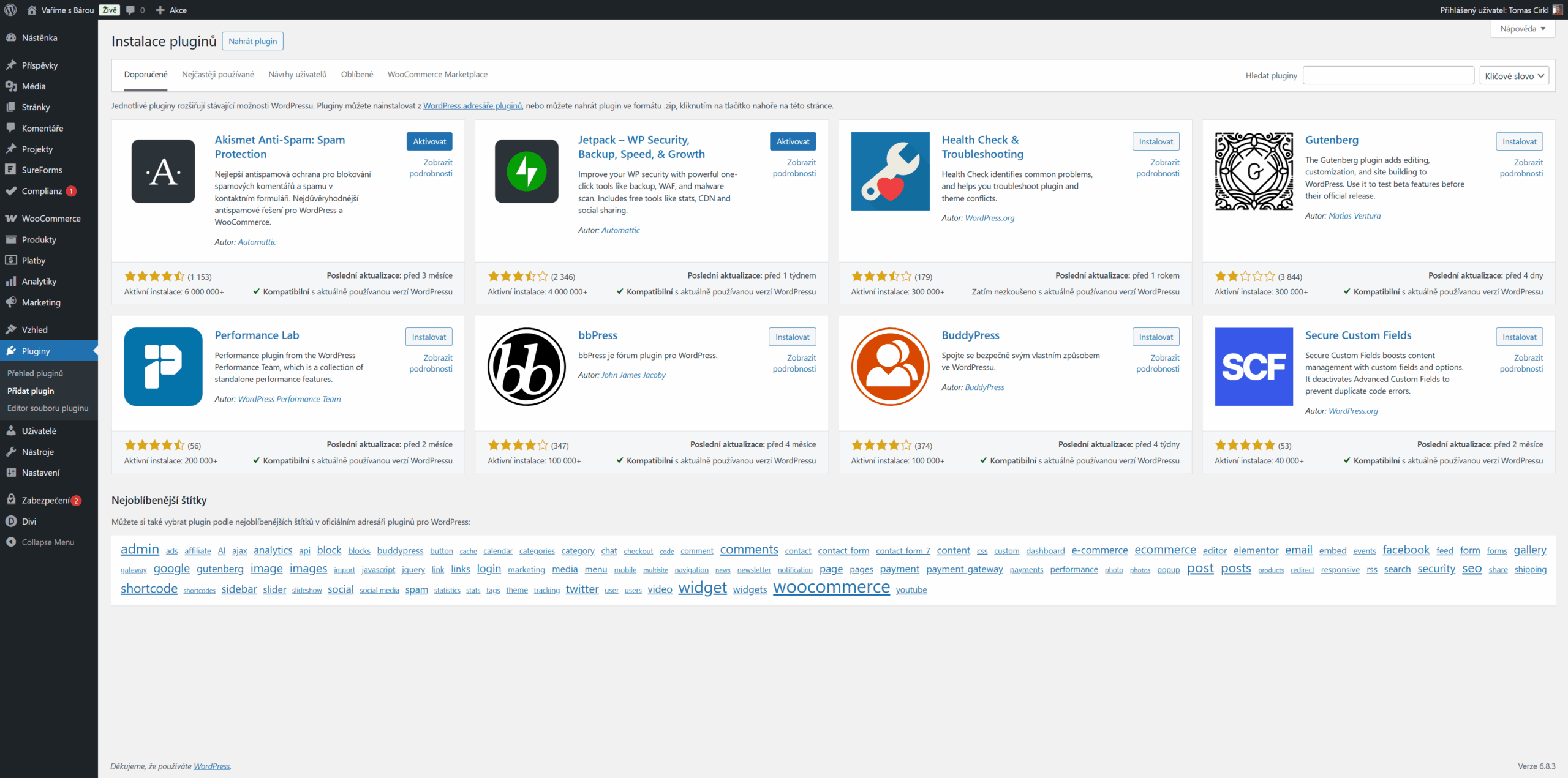 Instalace WordPress pluginu