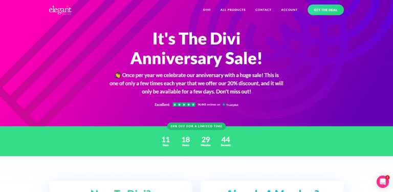 20% sleva na Divi a členství u Elegant Themes