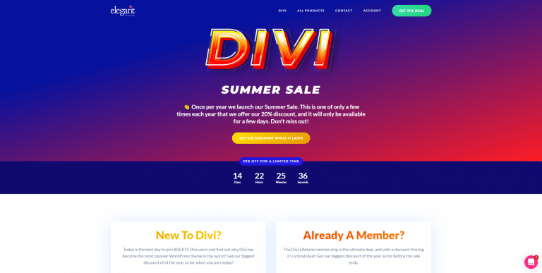 20% sleva na Divi šablonu (členství u Elegant Themes)