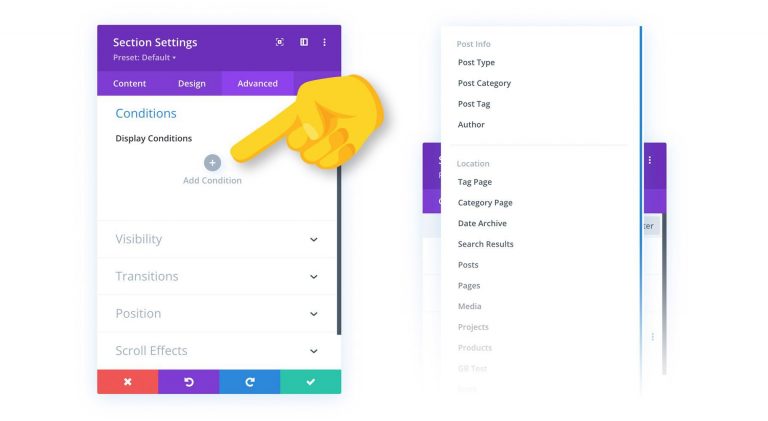 Divi 4.11: Podmíněné zobrazování